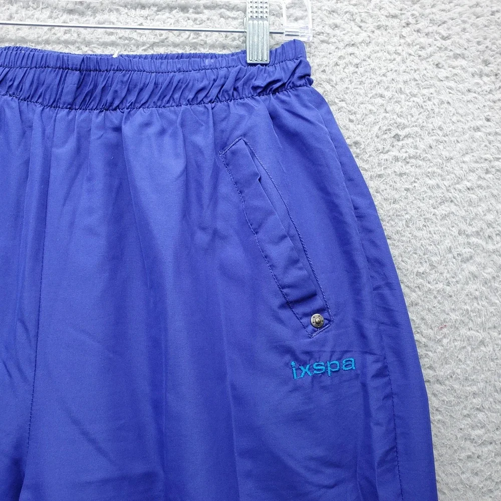 IXSPA Jogger Pants Mens‎ Medium Blue Ankle Zip Elastic Waist Tapered Leg Pull On